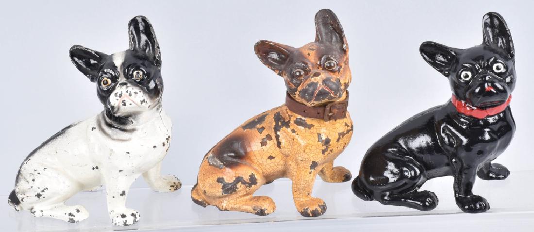3-FRENCH BULLDOG CAST IRON DOORSTOPS (1 of 5)