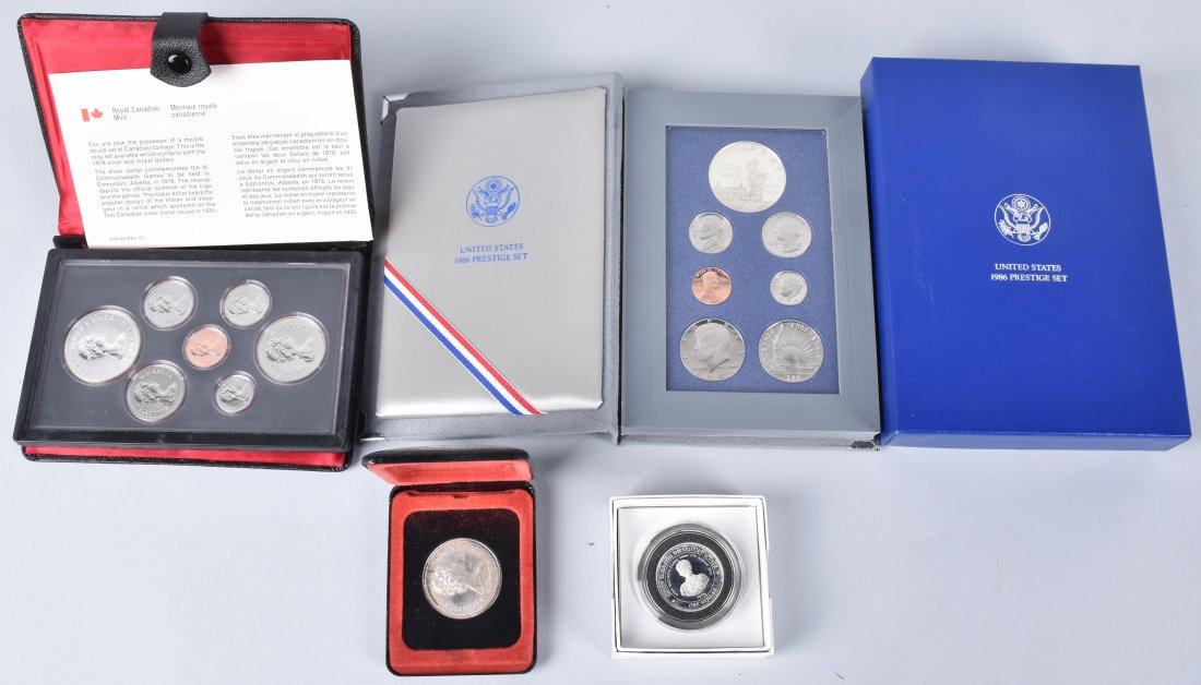 LOT OF US & FOREIGN SILVER PROOF SETS (1 of 4)
