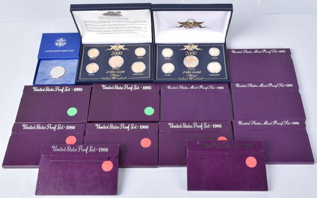 MIXED US PROOF SETS & COMMEMORATIVE COIN SETS (1 of 4)