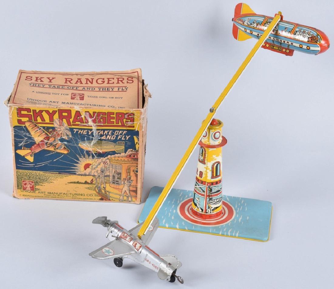 UNIQUE ART Tin Windup SKY RANGERS w/ BOX (1 of 9)