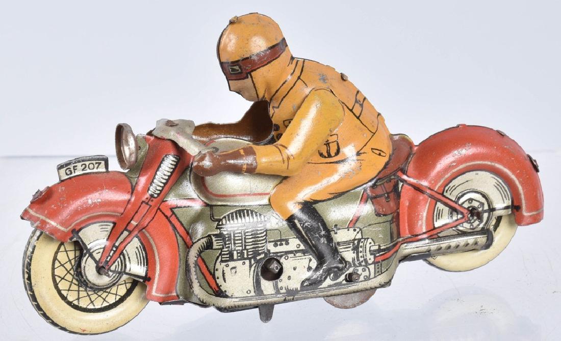US ZONE GERMANY Tin Windup MOTORCYCLE (1 of 5)