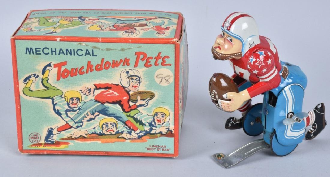 LINEMAR Tin Windup TOUCHDOWN PETE w/ BOX (1 of 7)