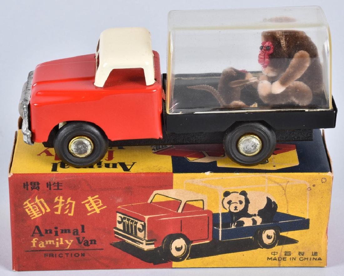 RED CHINA Tin Friction MONKEY ANIMAL VAN w/ BOX (1 of 6)