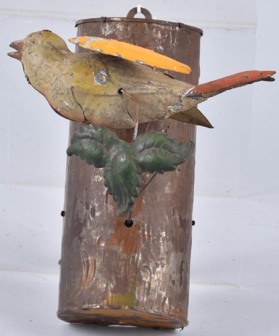 GERMAN HAND PAINTED BIRD ON STUMP (1 of 4)