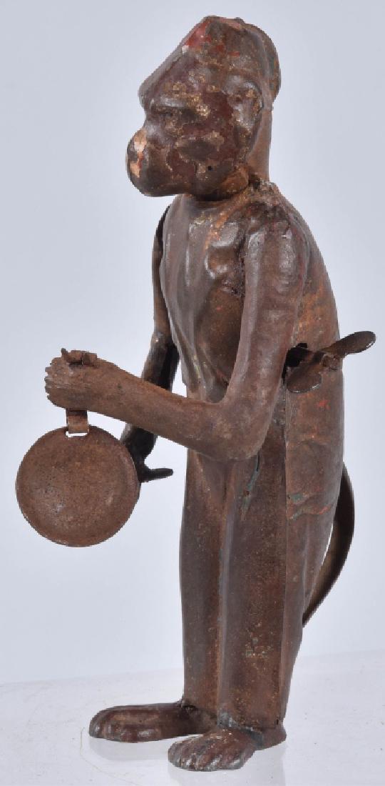 GERMAN HAND PAINTED WINDUP MONKEY PLAYING GONG (1 of 4)