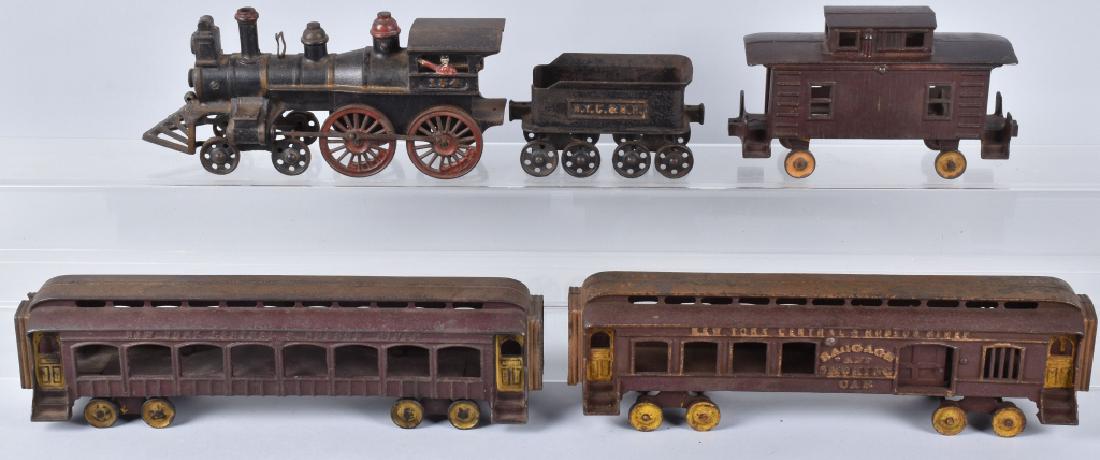 19th CENTURY IDEAL LARGE CAST IRON FLOOR TRAIN (1 of 8)