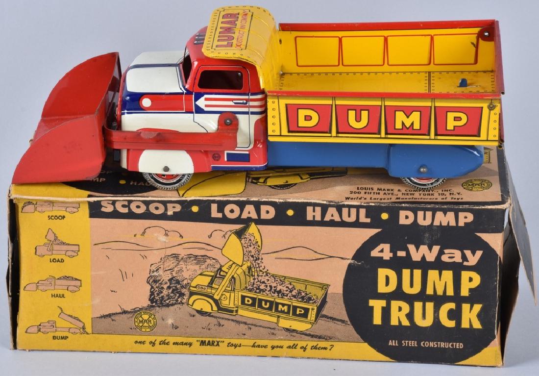 MARX 4-WAY SCOOP DUMP TRUCK, with BOX (1 of 7)