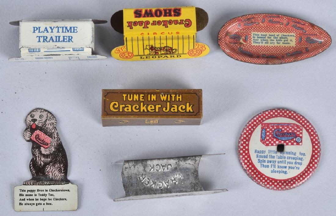 7-EARLY CRACKER JACK TIN PRIZES (1 of 6)