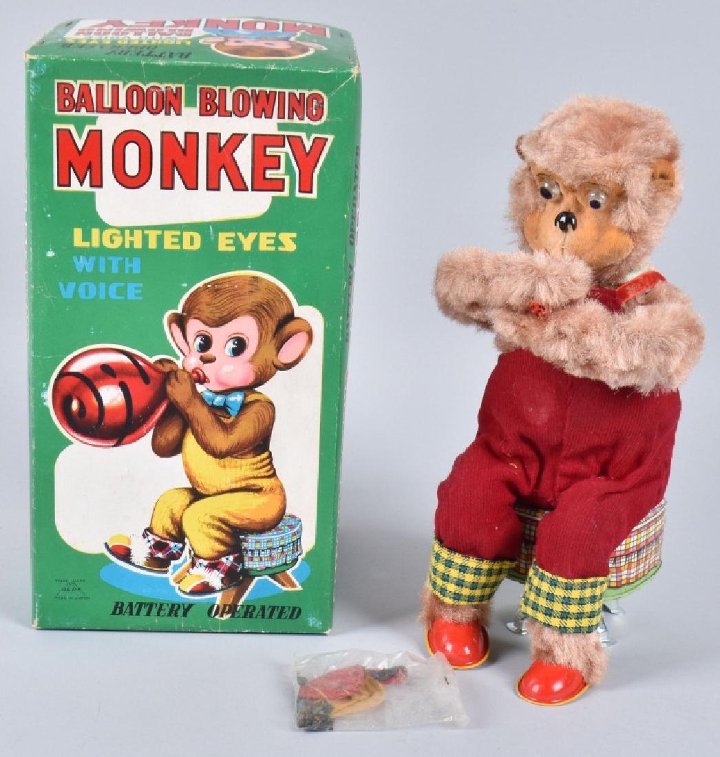 ALPS Battery Op BALLOON BLOWING MONKEY w/ BOX (1 of 8)