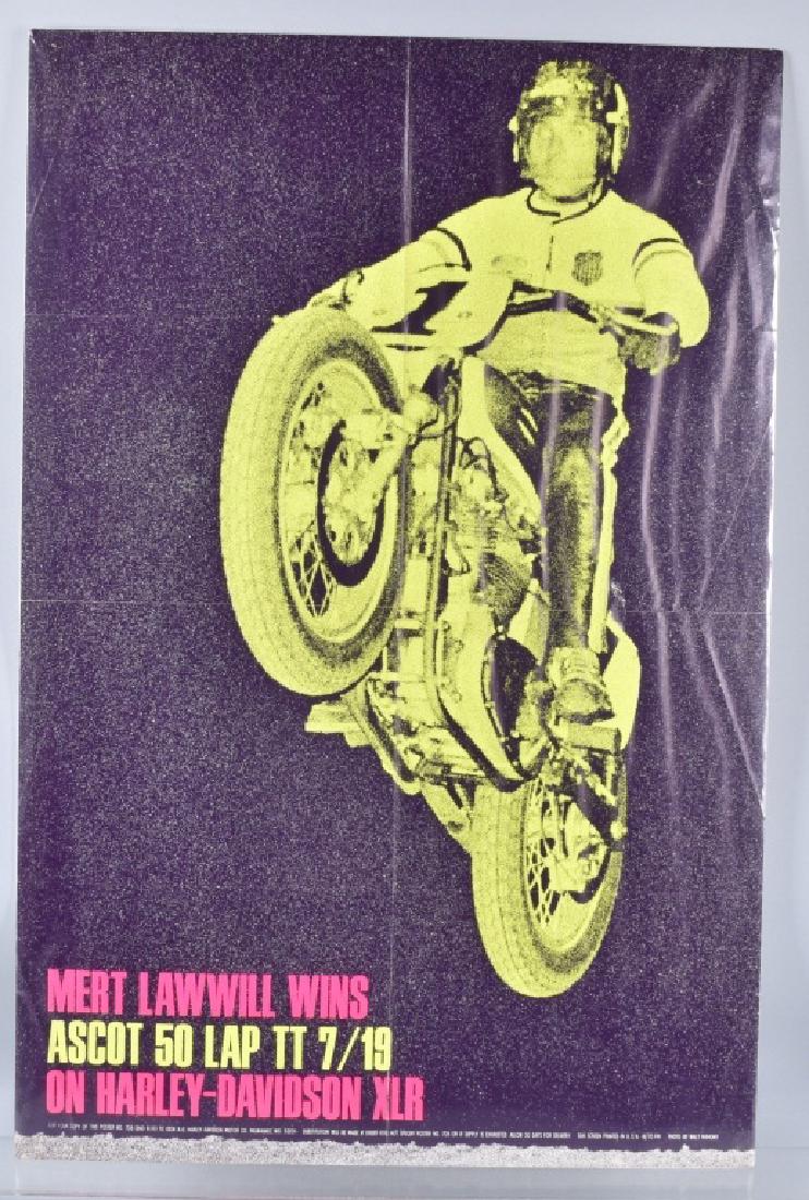 HARLEY DAVIDSON MERT LAWWILL RACING POSTER 1970 (1 of 3)