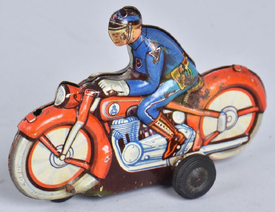 GERMAN Tin TOY MOTORCYCLE (1 of 4)