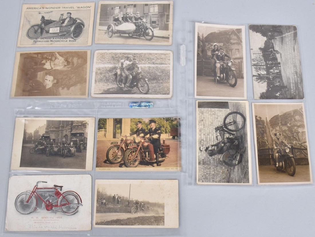 12- VINTAGE MOTORCYCLE POST CARDS (1 of 5)