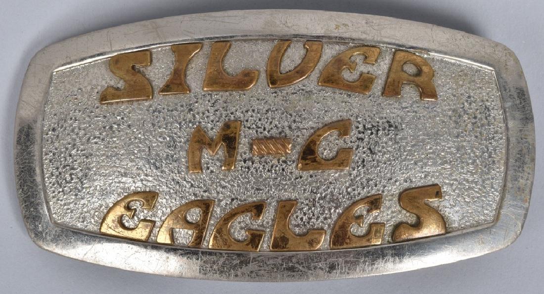 1970s SILVER EAGLE MOTORCYCLE CLUB BELT BUCKLE (1 of 2)