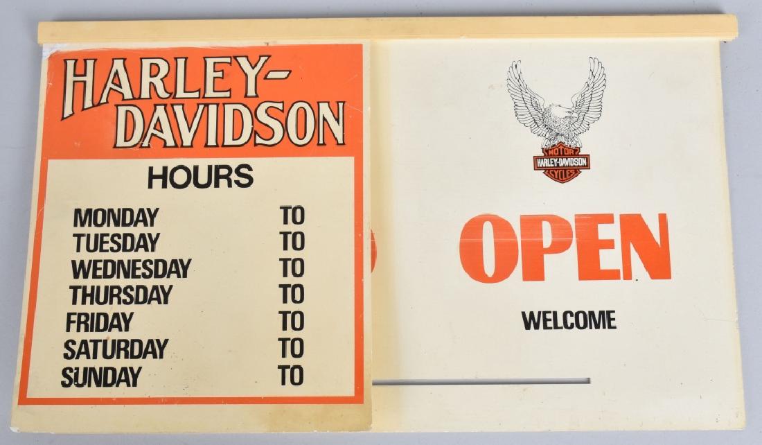 HARLEY DAVIDSON DS OPEN-CLOSED SIGN (1 of 3)