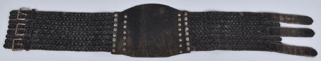 VINTAGE STUDDED LEATHER KIDNEY BELT (1 of 2)
