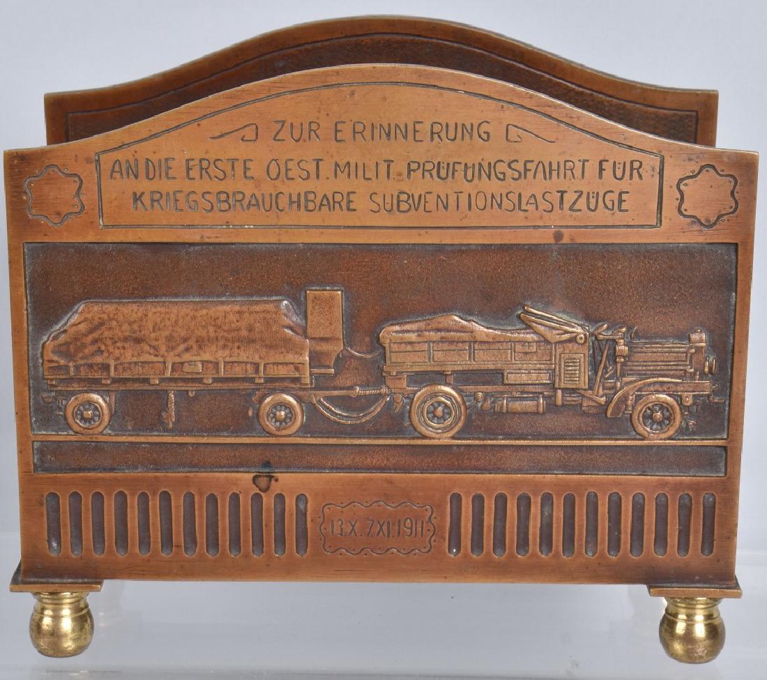 MILITARY TRUCK COMMEMORATIVE BRONZE LETTER HOLDER (1 of 4)