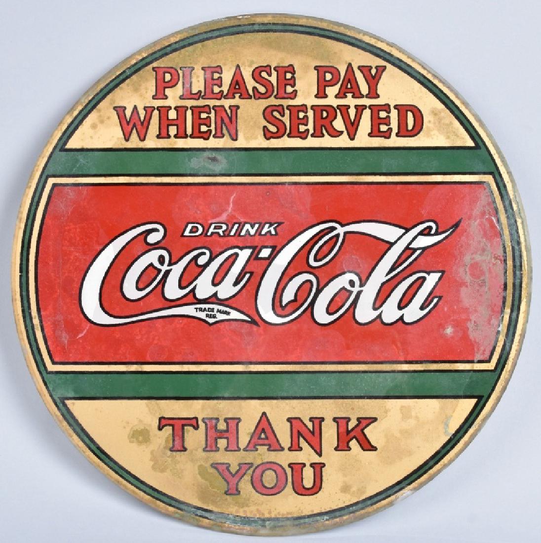 COCA COLA REVERSE GLASS SIGN (1 of 2)