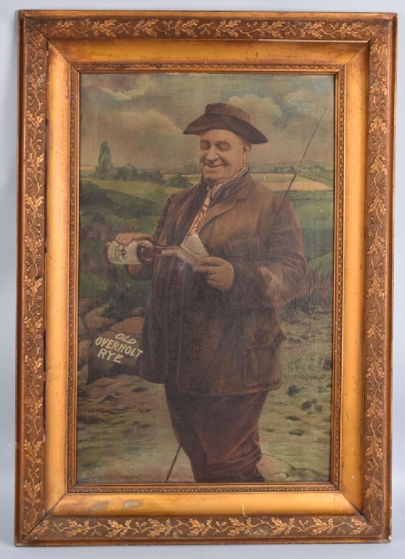 OLD OVERHOLT RYE WHISKEY CANVAS ADVERTISMENT (1 of 4)