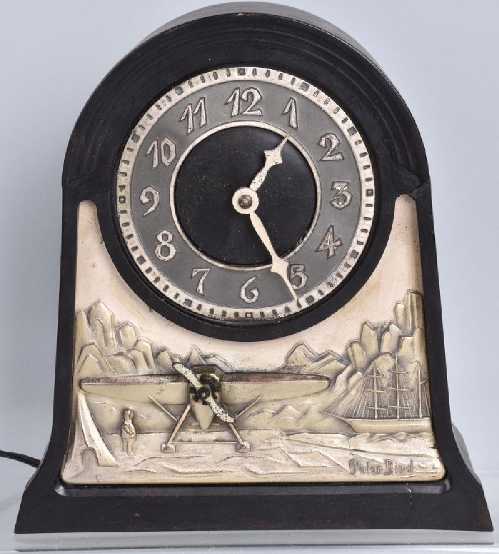 CHRONART POLAR BIRD AIRPLANE MANTLE CLOCK (1 of 4)