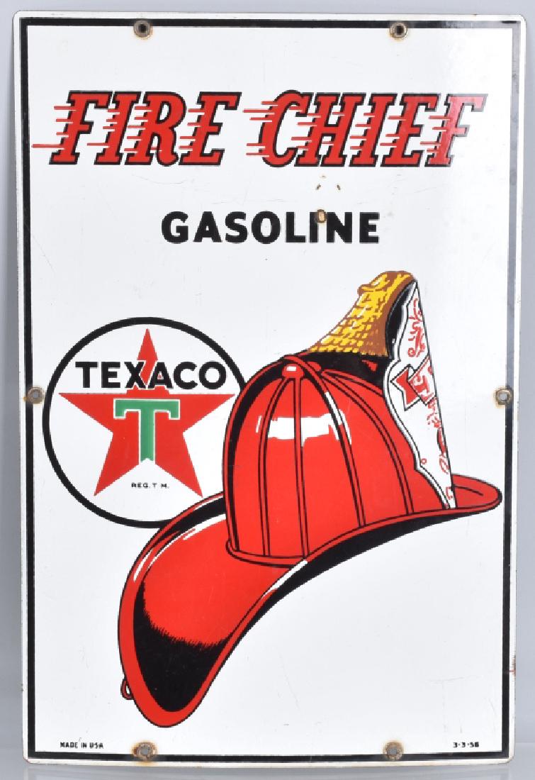 TEXACO GASOLINE PORCELAIN SIGN (1 of 4)