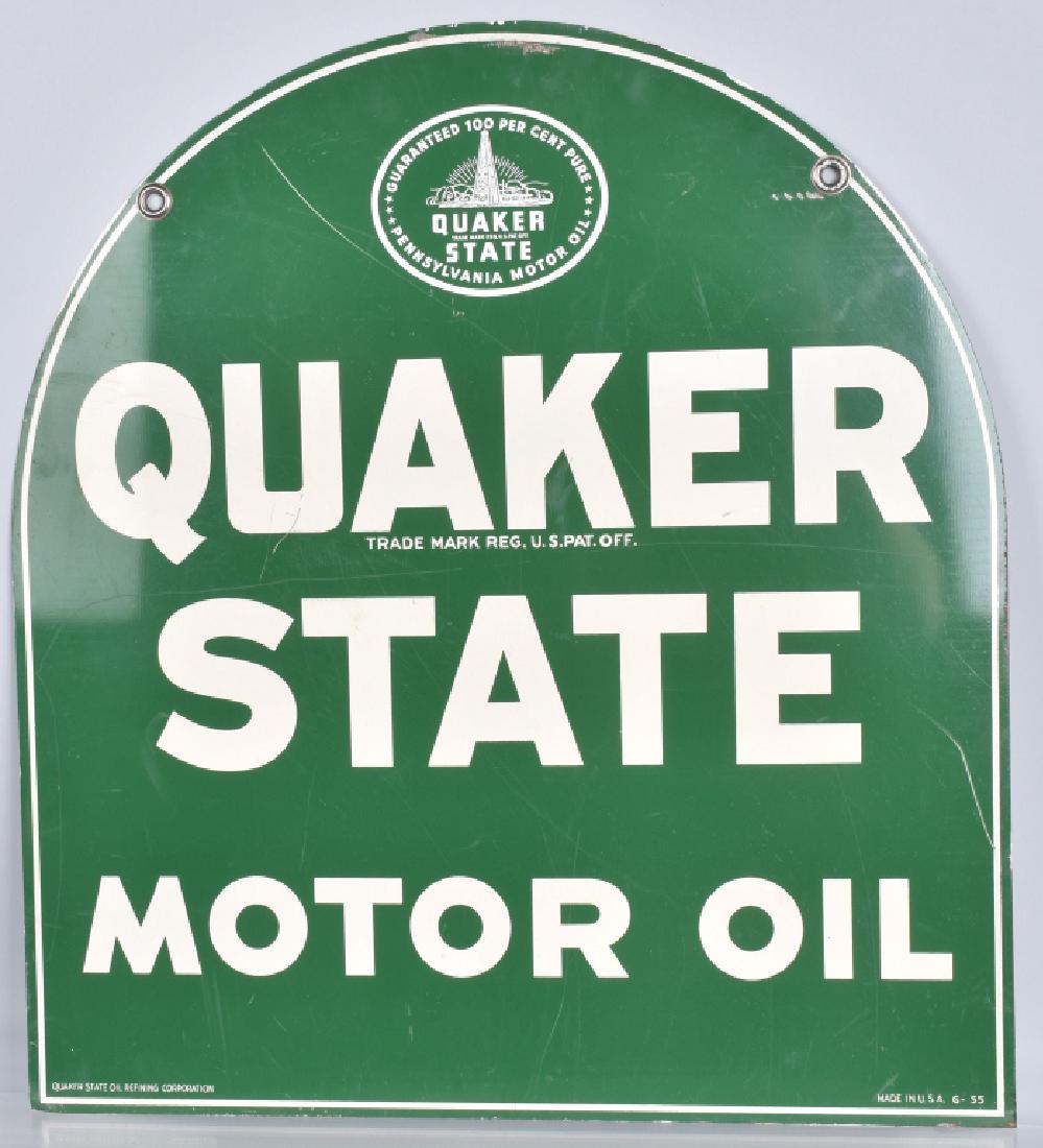 QUAKER STATE MOTOR OIL DS TIN SIGN (1 of 4)