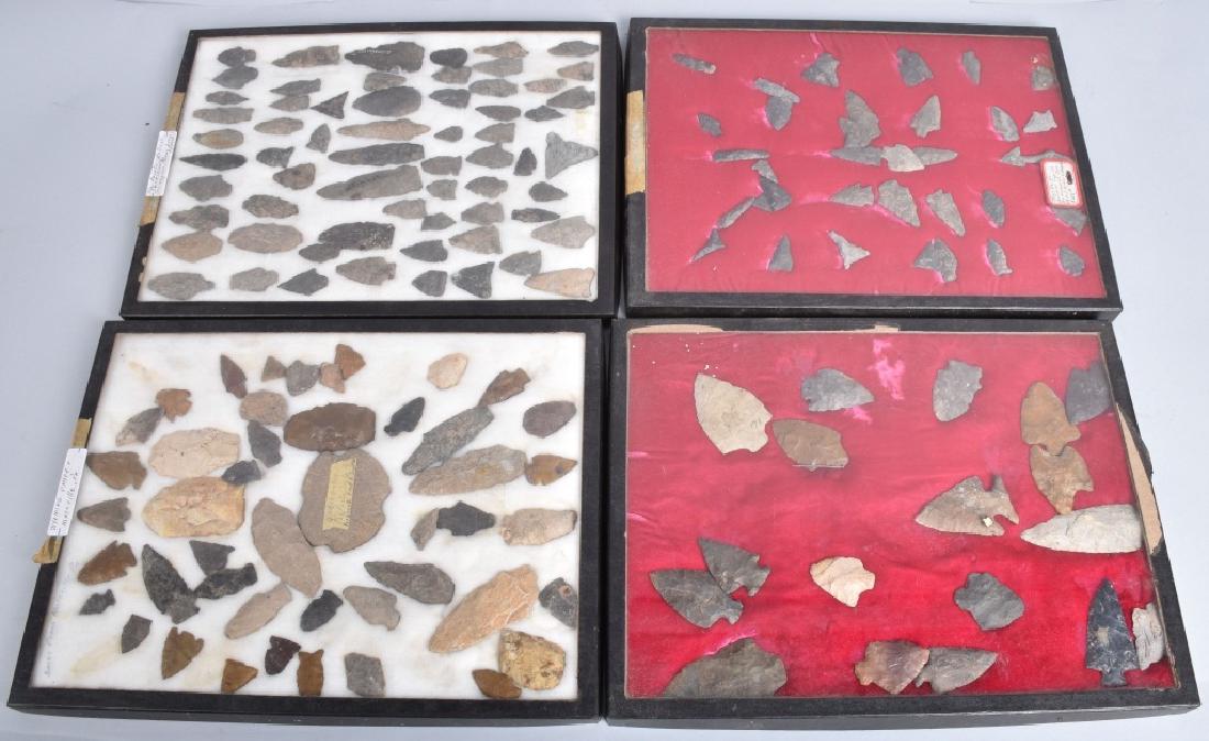 NATIVE AMERICAN PROJECTILE POINTS, PENNSYLVANIA: Large grouping of projectile points, drills and more, recovered at various sites in Pennsylvania. Very Good