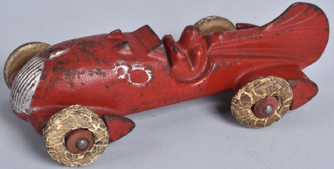 6" HUBLEY Cast Iron #8 BOAT TAIL RACER (1 of 4)