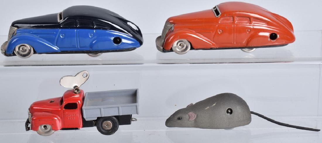 3- SCHUCO TIN WINDUP VEHICLES & MOUSE (1 of 7)