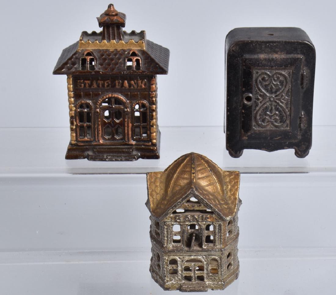2- CAST IRON BULIDING STILL BANKS & SAFE BANK (1 of 7)