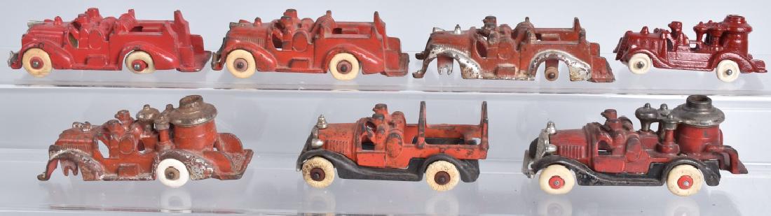 7-CAST IRON TOY FIRE HUBLEY TRUCKS (1 of 7)