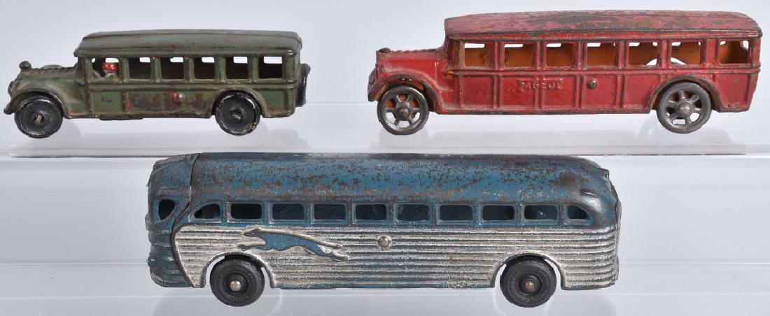 3-CAST IRON TOY BUSES, ARCADE & A.C. WILLIAMS (1 of 4)