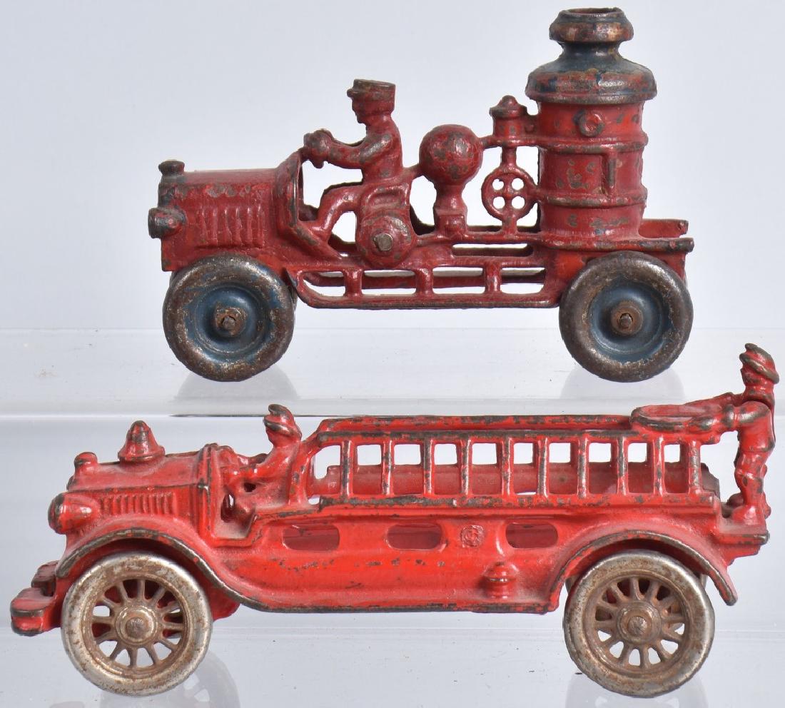 2-CAST IRON TOY FIRE TRUCKS, KENTON & WILLIAMS (1 of 5)