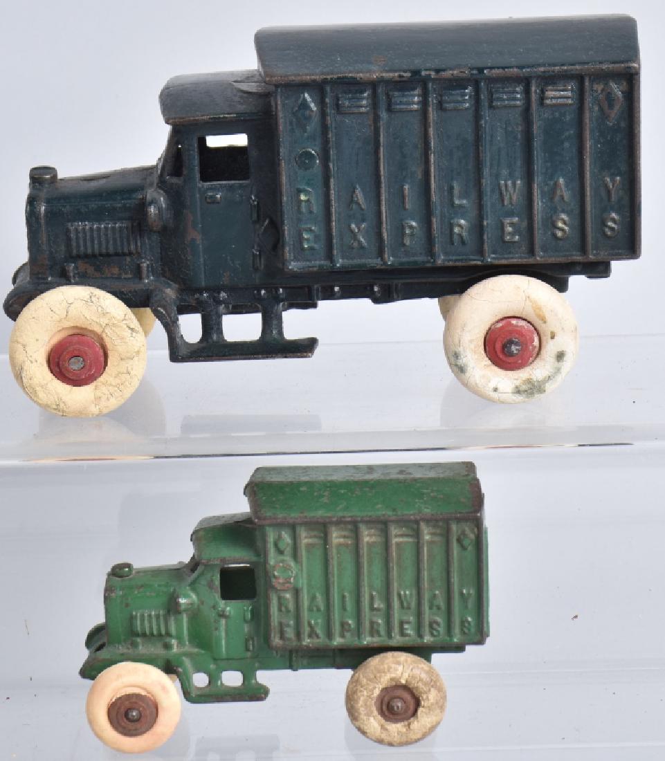 2-HUBLEY CAST IRON TOY RAILWAY EXPRESS TRUCKS (1 of 5)
