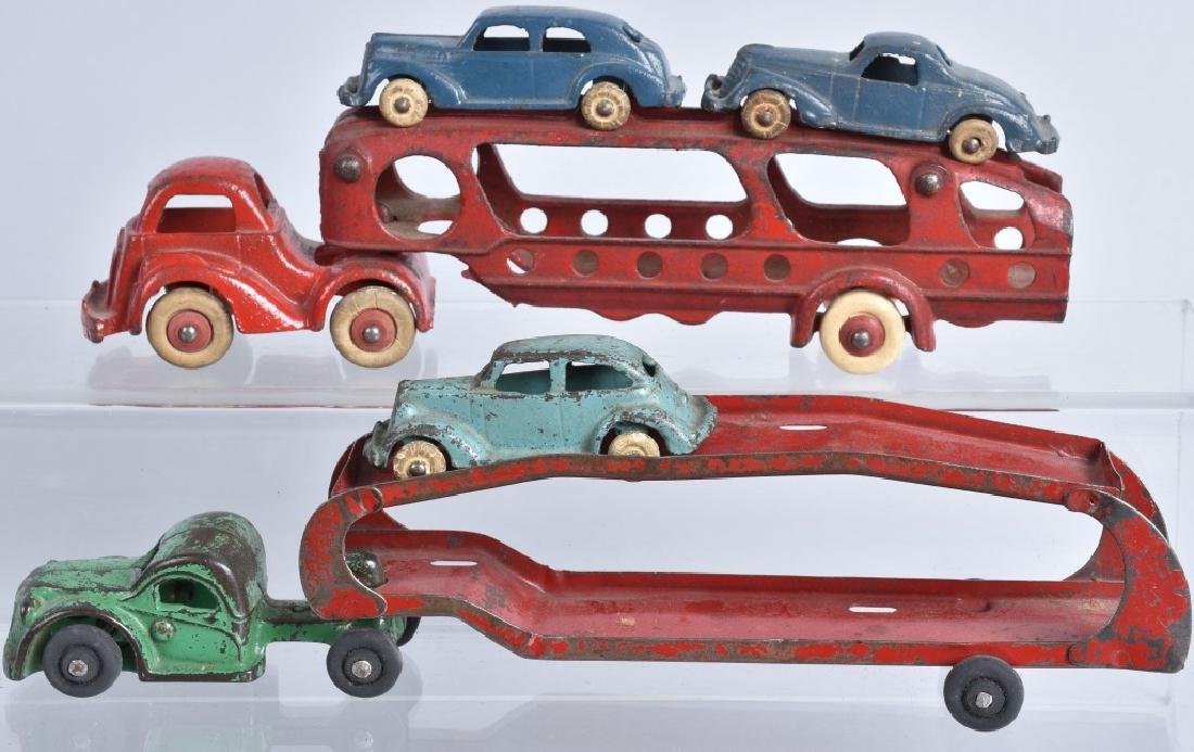 2-CAST ITON TOY CAR CARRIERS, ARCADE & HUBLEY (1 of 3)