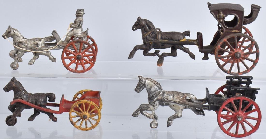 4-CAST IRON HORSE DRAWN TOYS (1 of 5)
