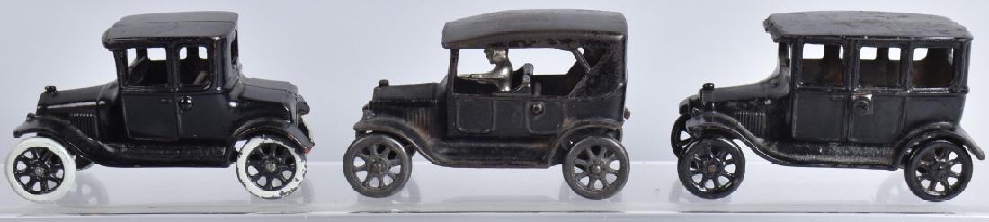 3-ARCADE CAST IRON TOY MODEL T CARS (1 of 4)