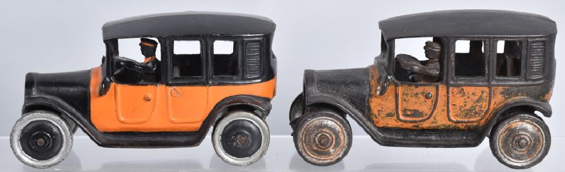 2- FRIEDAG CAST IRON TOY YELLOW TAXI CABS (1 of 6)