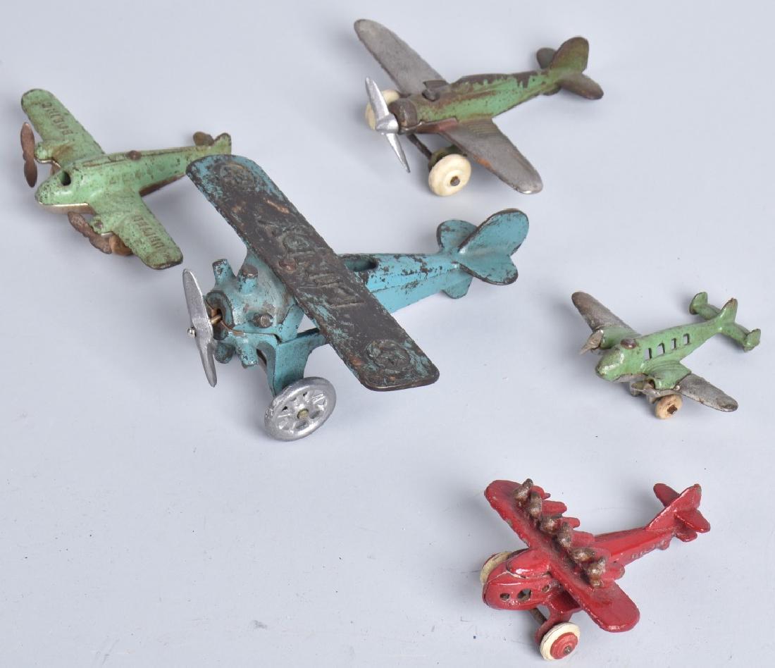 5-HUBLEY CAST IRON TOY ARIPLANES (1 of 6)