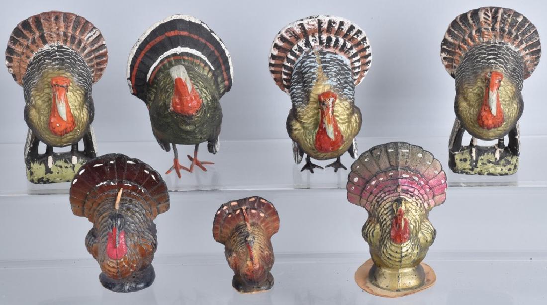 7-VINTAGE TURKEY CANDY CONTAINERS and CANDLES (1 of 4)