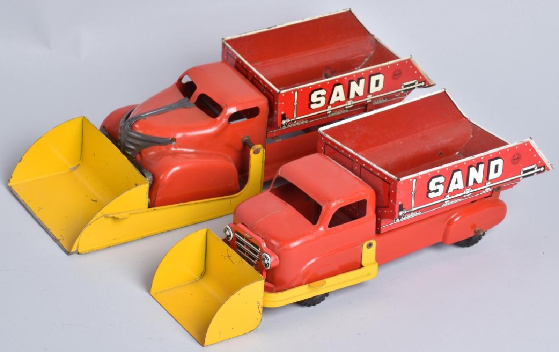 2- MARX SAND & GRAVEL TRUCKS w/ SCOOPS (1 of 7)