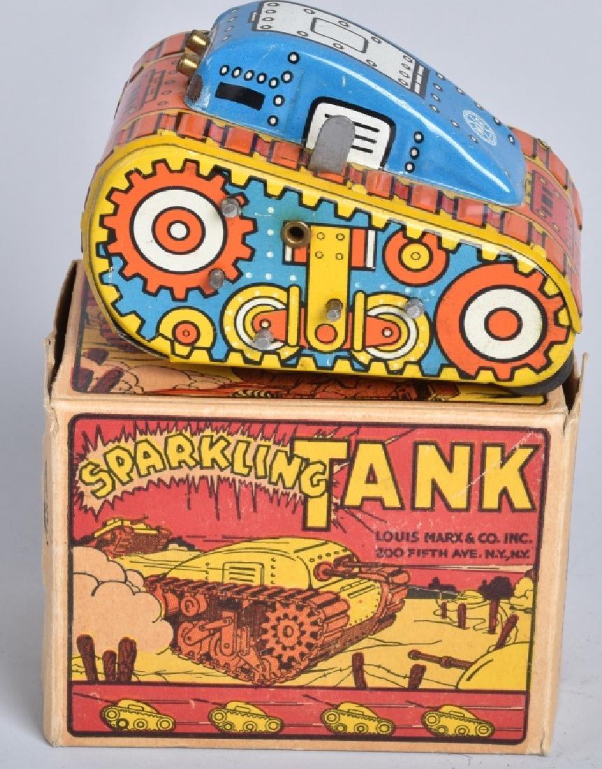 MARX Tin Windup SPARKLING TANK w/ BOX (1 of 6)