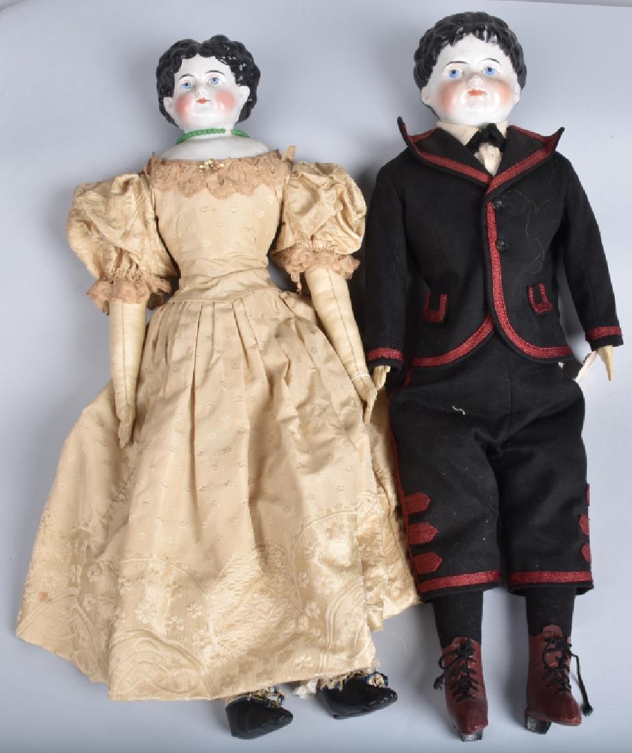 2-CHINA HEAD BOY and GIRL DOLLS (1 of 4)