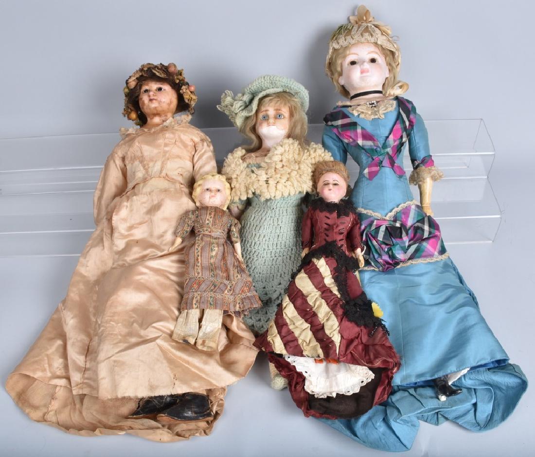 5-VINTAGE WAX DOLLS (1 of 7)