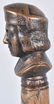 1893 COLUMBUS EXPO BRONZE BUST SOUVENIR CANE - 2