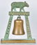 1915 PANAMA EXPOSITION SOUVENIR BEAR BELL