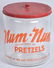 VINTAGE NUM NUM PRETZEL COUNTER DISPLAY JAR