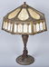 ANTIQUE SLAG GLASS LAMP