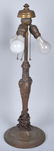 ANTIQUE SLAG GLASS LAMP - 2