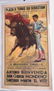 VINTAGE SPANISH BULL FIGHT POSTER