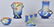 4-ROSEVILLE BLUE PINE CONE POTTERY GROUP